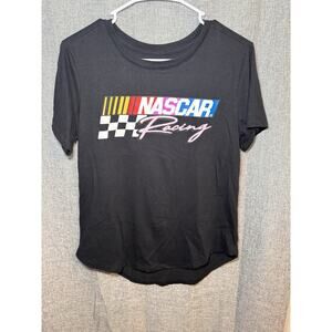 Nascar Racing Shirt Womens / Juniors Extra Large XL (15/17) Black Short Sleeve